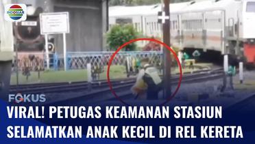 Heroik! Petugas Keamanan Stasiun di Bandung Selamatkan Bocah yang Lari Mendekati Kereta | Fokus