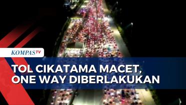 Gerbang Tol Cikatama Terpantau Macet Senin Malam, Polisi Terapkan One Way