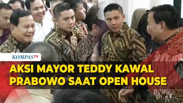 Aksi Mayor Teddy Kawal Prabowo saat Hadiri Acara Open House Dasco