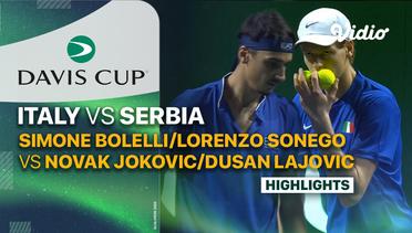 Semifinal: Italy (Simone Bolelli & Lorenzo Sonego) vs Serbia (Novak Djokovic & Dusan Lajovic) - Highlights | Davis Cup 2023