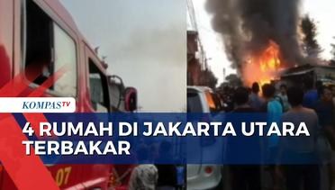 Kebakaran 4 Rumah di Cakung, 10 Unit Mobil Pemadam Kebakaran Diterjunkan