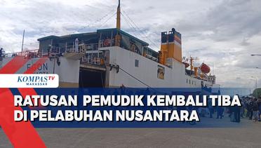 Ratusan  Pemudik Kembali Tiba di Pelabuhan Nusantara