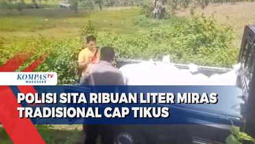 Polisi Sita Ribuan Liter Miras Tradisional Cap Tikus
