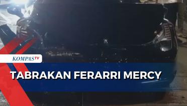 Diduga Mabuk, Sopir Mobil Ferarri Tabrak Mobil Mercy di Jaksel