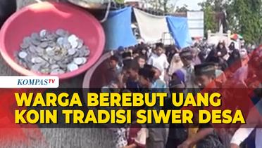 Seru! Ratusan Warga Berebut Uang Koin Tradisi Siwer Desa di Grobogan
