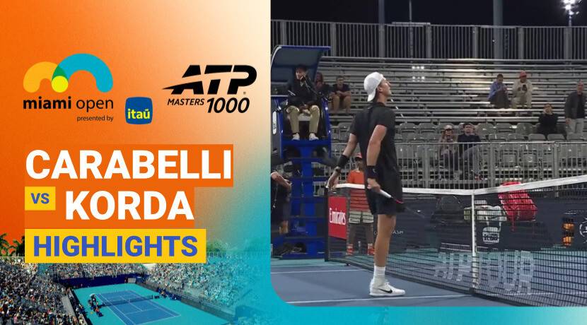 Camilo Ugo Carabelli vs Sebastian Korda - Round 2 (Court 1) | ATP 1000: Miami Open presented by Itau 2026
