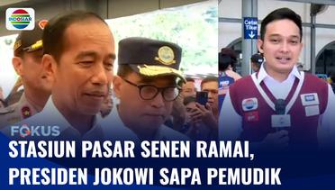 Live Report: Stasiun Pasar Senen Semakin Dipadati, Jokowi Sapa Pemudik | Fokus