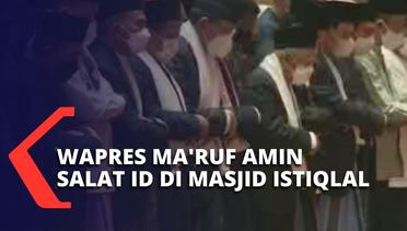 Wapres Maruf Amin Jalani Ibadah Salat Id di Masjid Istiqlal Jakarta, Penuh Sampai ke Halaman