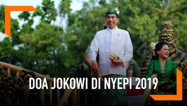 Doa dan Harapan Jokowi di Hari Raya Nyepi 2019