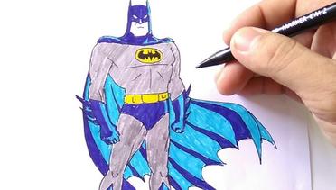 how to draw batman ( cara menggambar batman)