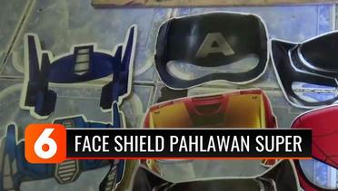 Pemuda Gresik Buat Face Shield Karakter Pahlawan Super