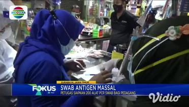 Tes Usap Massal Pedagang Pasar di Surabaya