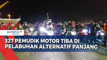 Ratusan Pemudik Motor Tiba di Pelabuhan Panjang Lampung