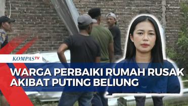 Warga Rancaekek Bandung Perbaiki Sendiri Rumah Rusak Akibat Puting Beliung