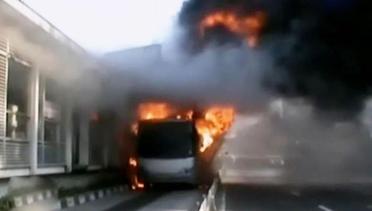 Lagi, Bus Transjakarta Terbakar di Jalan Salemba Raya