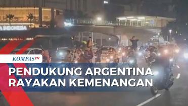 Pendukung Argentina di Indonesia Rayakan Kemenangan di Bundaran HI