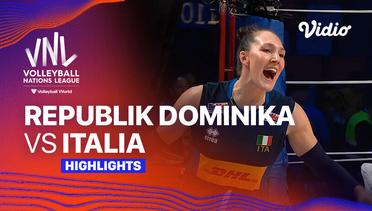 Republik Dominika vs Italia - Highlights | Women's Volleyball Nations League 2024