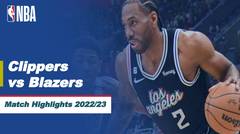 Match Highlights | LA Clippers vs Portland Trail Blazers | NBA Regular Season 2022/23