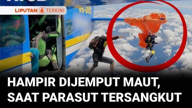 Detik Mencekam di Langit Australia, Parasut Seorang Penerjun Tersangkut Ekor Pesawat | Liputan 6