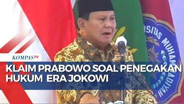 Alasan Prabowo Klaim Nilai Rapor Tinggi untuk Penegakan Hukum Era Jokowi