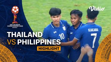 Highlight - Thailand vs Filipina | AFF U-19 Championship 2022