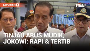 Presiden Jokowi Tinjau Arus Mudik Lebaran 2024 di Stasiun Pasar Senen