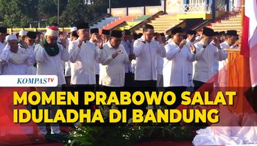 Momen Prabowo Salat Iduladha di Bandung, Didampingi Iwan Bule dan Dedi Mulyadi