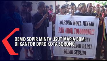 Demo Sopir di DPRD Sorong, Minta Usut Mafia BBM