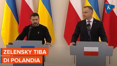 Ketika Presiden Ukraina Volodymyr Zelensky Bertemu Presiden Polandia