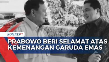 Momen Keakraban Prabowo dan Erick Thohir Usai Garuda Muda Boyong Emas SEA Games 2023