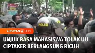 Unjuk Rasa Mahasiswa di Semarang Tolak UU Cipta Kerja Berlangsung Ricuh | Liputan 6
