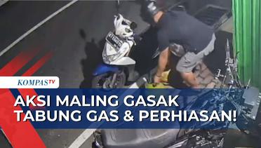 CCTV Pergoki Aksi Maling Gasak Tabung Gas & Perhiasan Rumah Warga di Balikpapan!