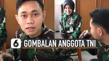 Kocak, Pria Berseragam TNI Minum Kopi Pahit Jadi Manis