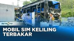 Mobil Sim Keliling Polisi Terbakar Saat Pelayanan