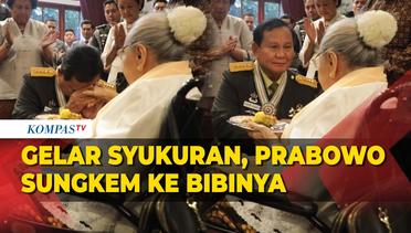 Momen Prabowo Sungkem ke Bibinya usai Terima Pangkat Jenderal Kehormatan TNI dari Jokowi