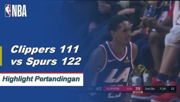 NBA I Cuplikan Pertandingan : Spurs 122, Clippers 111
