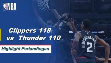 NBA I Cuplikan Pertandingan : Clippers 118 vs Thunder 110