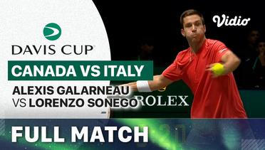 Full Match | Canada (Alexis Galarneau) vs Italy (Lorenzo Sonego) | Davis Cup 2023