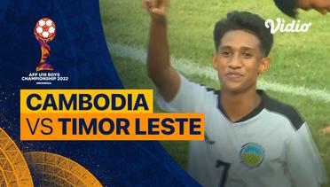 Mini Match - Cambodia vs Timor Leste | AFF U-19 Championship 2022