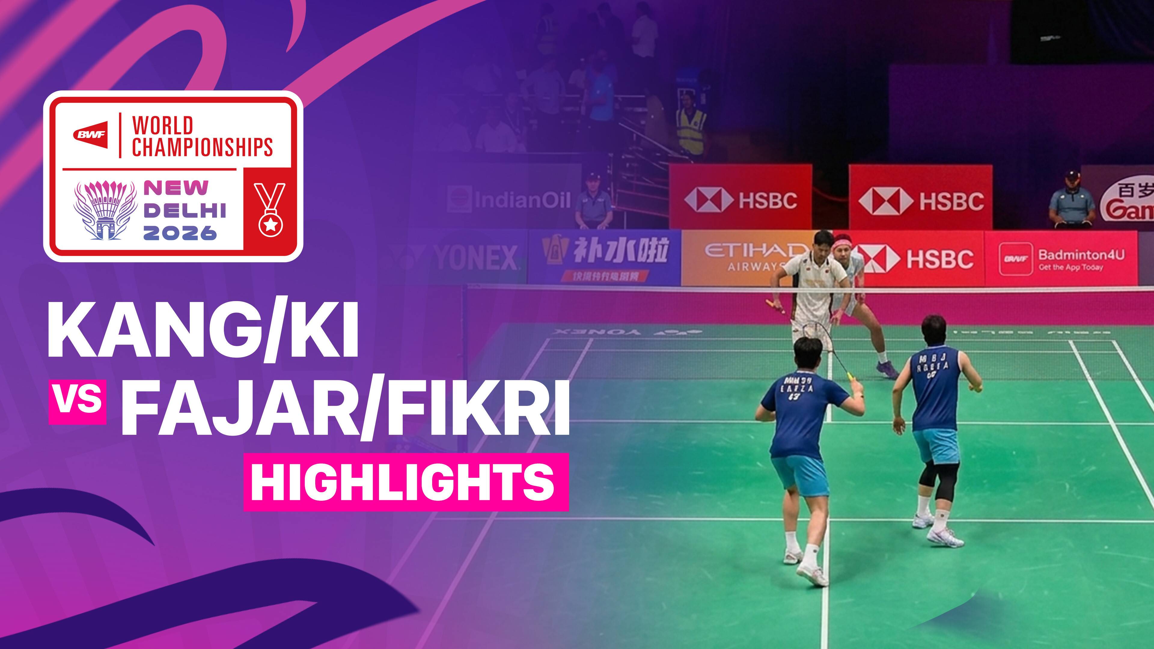 Kang Min Hyuk/Ki Dong Ju (KOR) vs Fajar Alfian/Muhammad Shohibul Fikri (INA) - Men's Doubles Round of 16 | BWF World Championships 2026