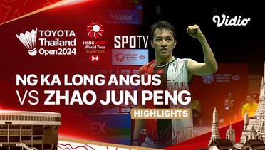 Ng Ka Long Angus (HKG) vs Zhao Jun Peng (CHN) - Highlights | Toyota Thailand Open 2024 - Men's Singles