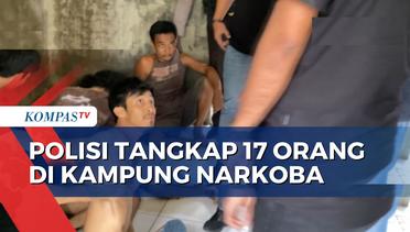 Detik-Detik Polisi Gerebek Kampung Narkoba di Deli Serdang, 17 Orang Ditangkap