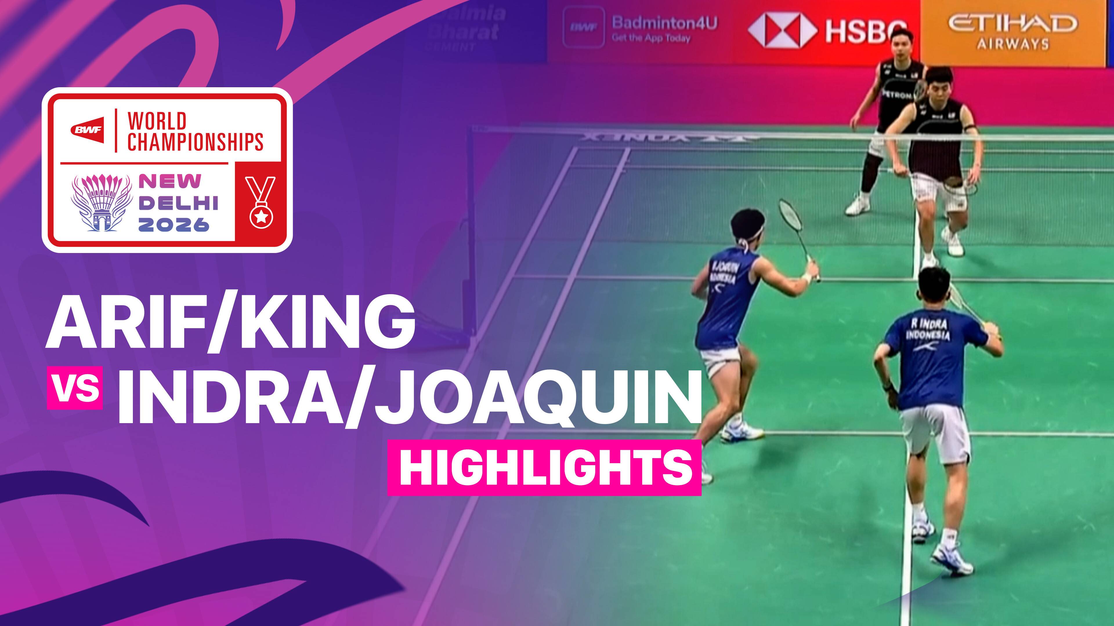 Junaidi Arif/Yap Roy King (MAS) vs Raymond Indra/Nikolaus Joaquin (INA) - Men's Doubles Round of 32 | BWF World Championships 2026