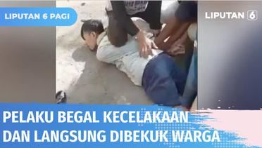Terlibat Kecelakaan, Pelaku Begal Motor di Bandar Lampung Diamuk Massa | Liputan 6