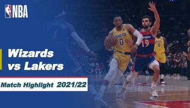 Match Highlight | L.A. Lakers vs Washington Wizards | NBA Regular Season 2021/22