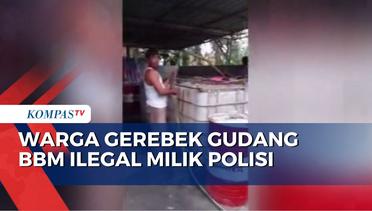 Aksi Warga Riau Gerebek Gudang BBM Ilegal Milik Polisi
