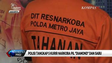 Polda Metro Jaya Tangkap 5 Kurir Narkoba Pil "Diamond" dan Sabu