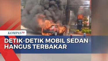 Detik-Detik Sedan Ludes Terbakar di Tangerang, Diduga karena Korsleting