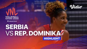 Match Highlights | Serbia vs Republik Dominika | Women’s Volleyball Nations League 2023