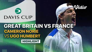Highlights | Great Britain (Cameron Norie) vs France (Ugo Humbert) | Davis Cup 2023
